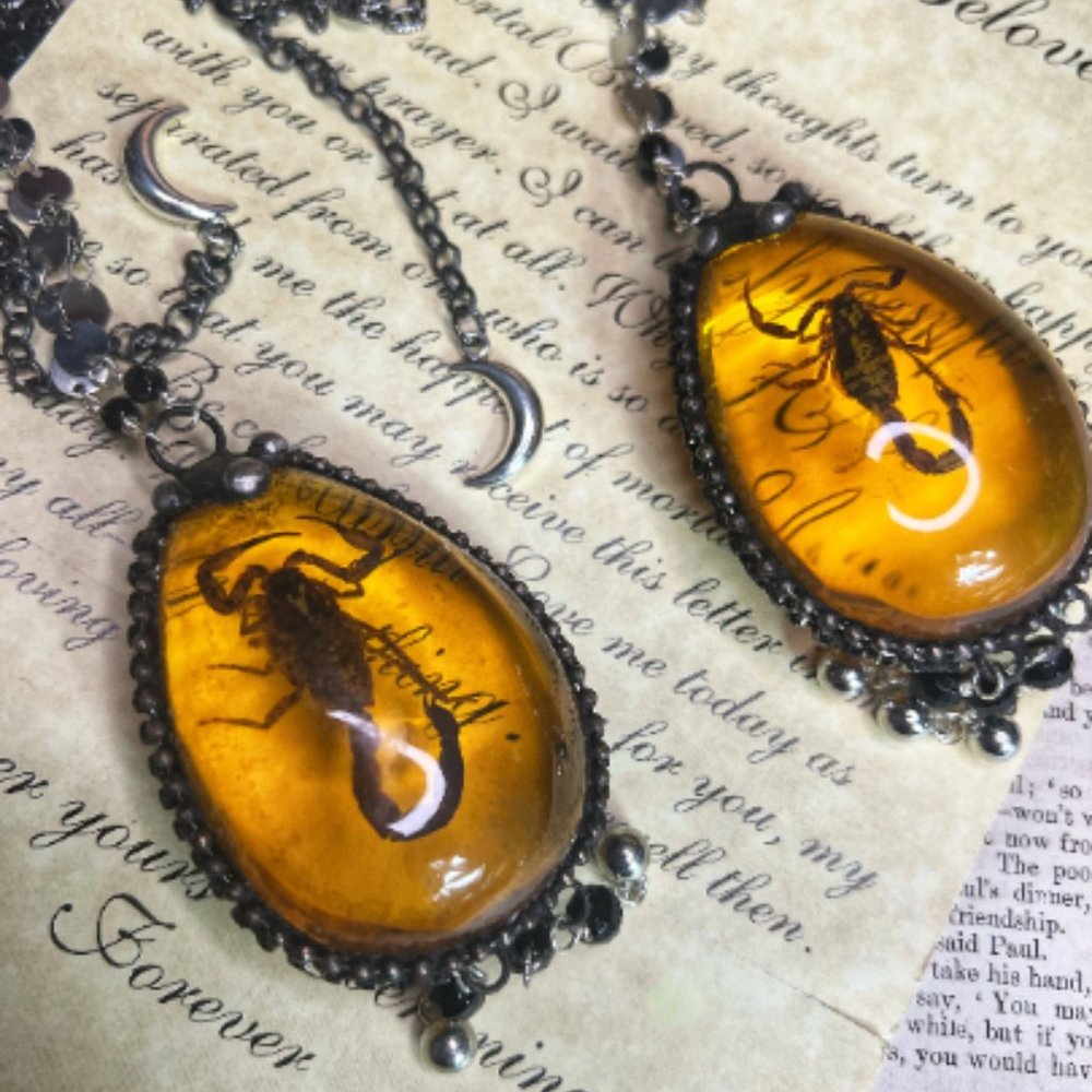 The "Kiss Me Deadly" Scorpion Necklace, Handmade